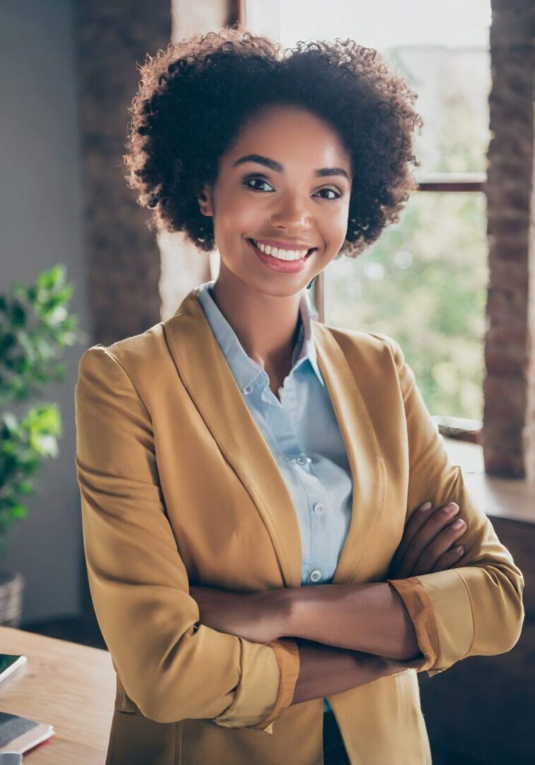 Succesful Business Woman or Entrepreneur. Wearing Fashionable Business Outfit.